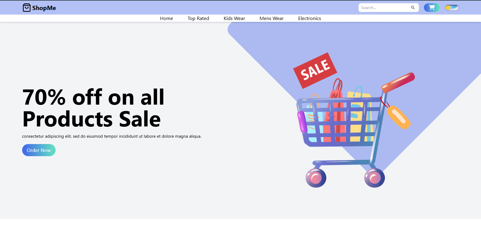Ecommerce Web Frontend with API Integration